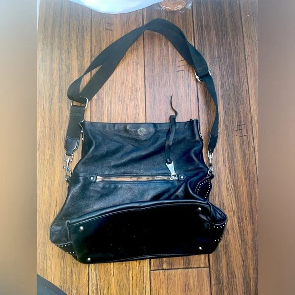 Black shoulder bag Aimee kestenberg fold over bag - Picture 2 of 15